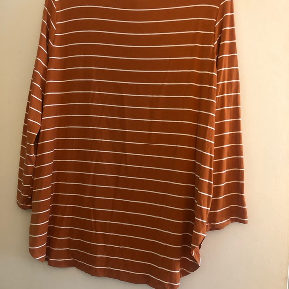 ❌NWT - Old Navy Womens striped burnt orange v-neck soft long sleeve top size❌ - Picture 10 of 10